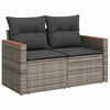 vidaXL Salon de jardin avec coussins 8 pcs gris résine tressée acacia