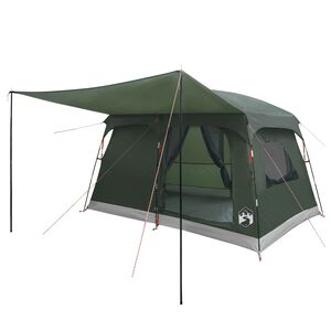 vidaXL Tente familiale 8 personne Vert arm&eacute;e Polyester