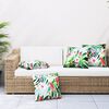 vidaXL Coussin d'ext&eacute;rieur 4 pcs Vert et Rose Tissu