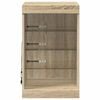 vidaXL Buffet avec lumi&egrave;res LED ch&ecirc;ne sonoma 41x37x67 cm