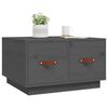 vidaXL Table basse Gris 60x53x35 cm Bois massif de pin