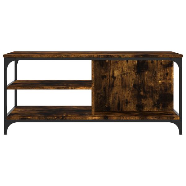 vidaXL Table basse Ch&ecirc;ne fum&eacute; 100x50x45 cm Bois d'ing&eacute;nierie