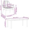 vidaXL Ensemble &agrave; manger de jardin 7pcs noir poly rotin verre