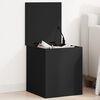 vidaXL Bo&icirc;te de rangement noir 40x42x46 cm bois d'ing&eacute;nierie