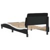 vidaXL Cadre de lit Dover noir et blanc 80x200 cm similicuir