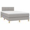 vidaXL Sommier &agrave; lattes de lit matelas LED Gris clair 120x200 cm Tissu