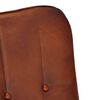 vidaXL Chaise &agrave; bascule avec repose-pied Marron Cuir v&eacute;ritable