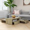 vidaXL Set de tables basses gigognes ch&ecirc;ne sonoma bois d'ing&eacute;nierie