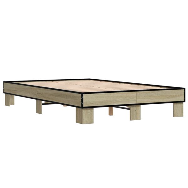 vidaXL Cadre de lit sans matelas ch&ecirc;ne sonoma 140x190 cm