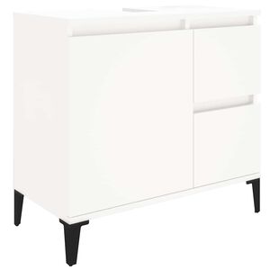 vidaXL Armoire de salle de bain blanc 65x33x60 cm bois d'ing&eacute;nierie
