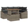 vidaXL Ensemble de canap&eacute; de jardin 5 pc Gris Poly rotin