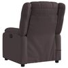 vidaXL Fauteuil de massage inclinable &eacute;lectrique Marron fonc&eacute; Tissu