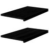 vidaXL Appuis de fen&ecirc;tre 2 pcs brun-noir bois de ch&ecirc;ne massif