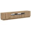 vidaXL Meuble TV LED 5 pi&egrave;ces Ch&ecirc;ne artisanal Bois d'ing&eacute;nierie