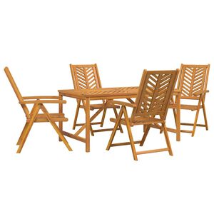 vidaXL Ensemble de salle &agrave; manger pour jardin 5 pc Marron