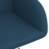 vidaXL Chaise pivotante de salle &agrave; manger Bleu Velours