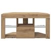 vidaXL Meuble TV LED d'Angle Ch&ecirc;ne artisanal 100 x 40 x 50 cm