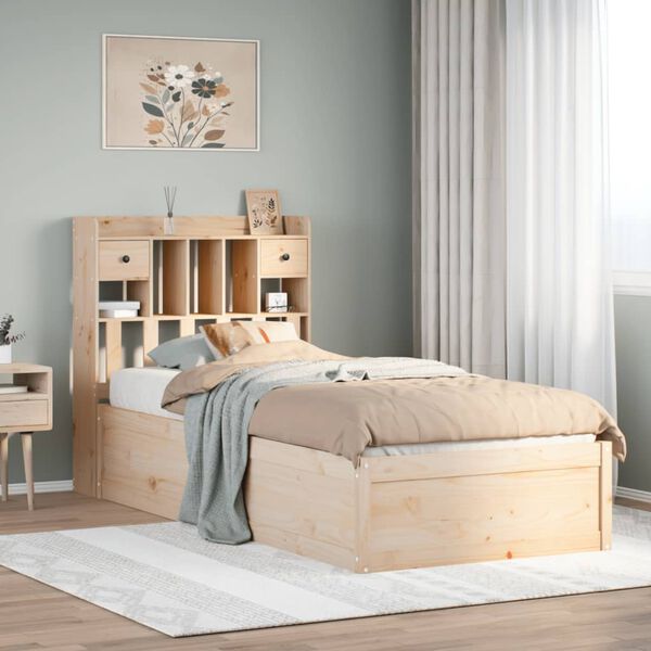 vidaXL Cadre de lit sans matelas 75x190 cm bois de pin massif