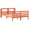 vidaXL Cadre de lit sans matelas cire marron 135x190cm bois pin massif