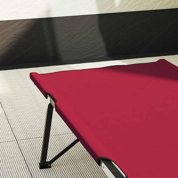 vidaXL Lit de camping pliant Rouge 206 x 76 x 74 cm Tissu Oxford