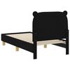 vidaXL Cadre de lit pour tout-petit avec t&ecirc;te de lit Noir 70 x 140 cm