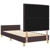 vidaXL Cadre de lit avec t&ecirc;te de lit Marron fonc&eacute; 90 x 200 cm tissu