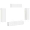 vidaXL Meuble TV 5 pcs Blanc