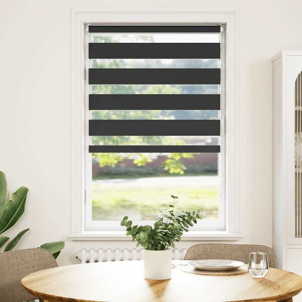vidaXL Store z&egrave;bre noir 70x150 cm largeur du tissu 65,9 cm polyester