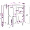 vidaXL Buffets 3 pcs Ch&ecirc;ne noir 180 x 35 x 70 cm Bois d'ing&eacute;nierie