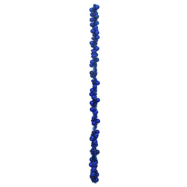 vidaXL Guirlande de Boules de No&euml;l Bleu 186 cm Polystyr&egrave;ne