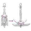 vidaXL Ancre pliable et corde argenté 0,7 kg fonte galvanisée à chaud