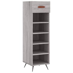 vidaXL Meuble &agrave; chaussures sonoma gris 30x35x105 cm bois d'ing&eacute;nierie