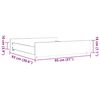vidaXL Tiroirs de lit 2 pcs cire marron bois de pin massif