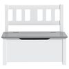 vidaXL Banc de rangement pour enfants Blanc et gris 60x30x55 cm MDF