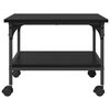 vidaXL Support d'imprimante Ch&ecirc;ne noir 50 x 40 x 38 cm