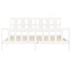 vidaXL Cadre de lit sans matelas blanc 200x200 cm bois massif de pin