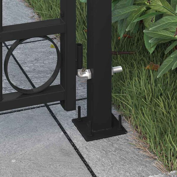 vidaXL Portail de cl&ocirc;ture Assen avec arc en acier 89&nbsp;x&nbsp;200&nbsp;cm noir
