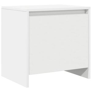 vidaXL Table de chevet blanc 45x34x44,5 cm bois d&rsquo;ing&eacute;nierie