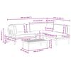 vidaXL Ensemble de Canap&eacute;s Uni 4 pcs Cr&egrave;me Bois d'Acacia Massif