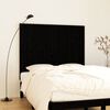 vidaXL T&ecirc;te de lit murale Noir 140x3x110 cm Bois massif de pin