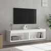 vidaXL Meubles TV avec lumières LED 2 pcs blanc 60x30x30 cm