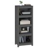 vidaXL Biblioth&egrave;que Gris 50x35x125,5 cm Bois de pin massif