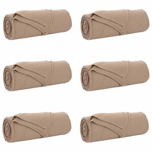 vidaXL Couvertures &agrave; jeter 6 pc Camel 350 x 270 cm 8.09 kg Polaire