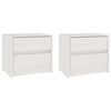 vidaXL Tables de chevet 2 pcs Blanc 40x30,5x35,5 cm Bois de pin solide