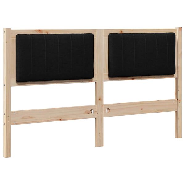 vidaXL T&ecirc;te de lit capitonn&eacute;e Marron 140 cm Pin massif