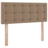 vidaXL Lit avec rangement et LED avec matelas Cappuccino 120 x 200 cm
