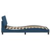 vidaXL Cadre de lit sans matelas Hanko bleu 100x200 cm tissu