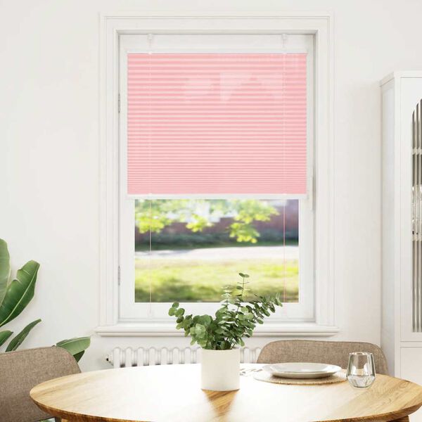 vidaXL Store pliss&eacute; rose 70x100 cm largeur du tissu 69,4 cm polyester