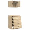 vidaXL Armoires de garage 2 pcs ch&ecirc;ne sonoma bois d'ing&eacute;nierie