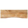 vidaXL Dessus de bureau avec courbe 160x50x2,5 cm manguier massif brut